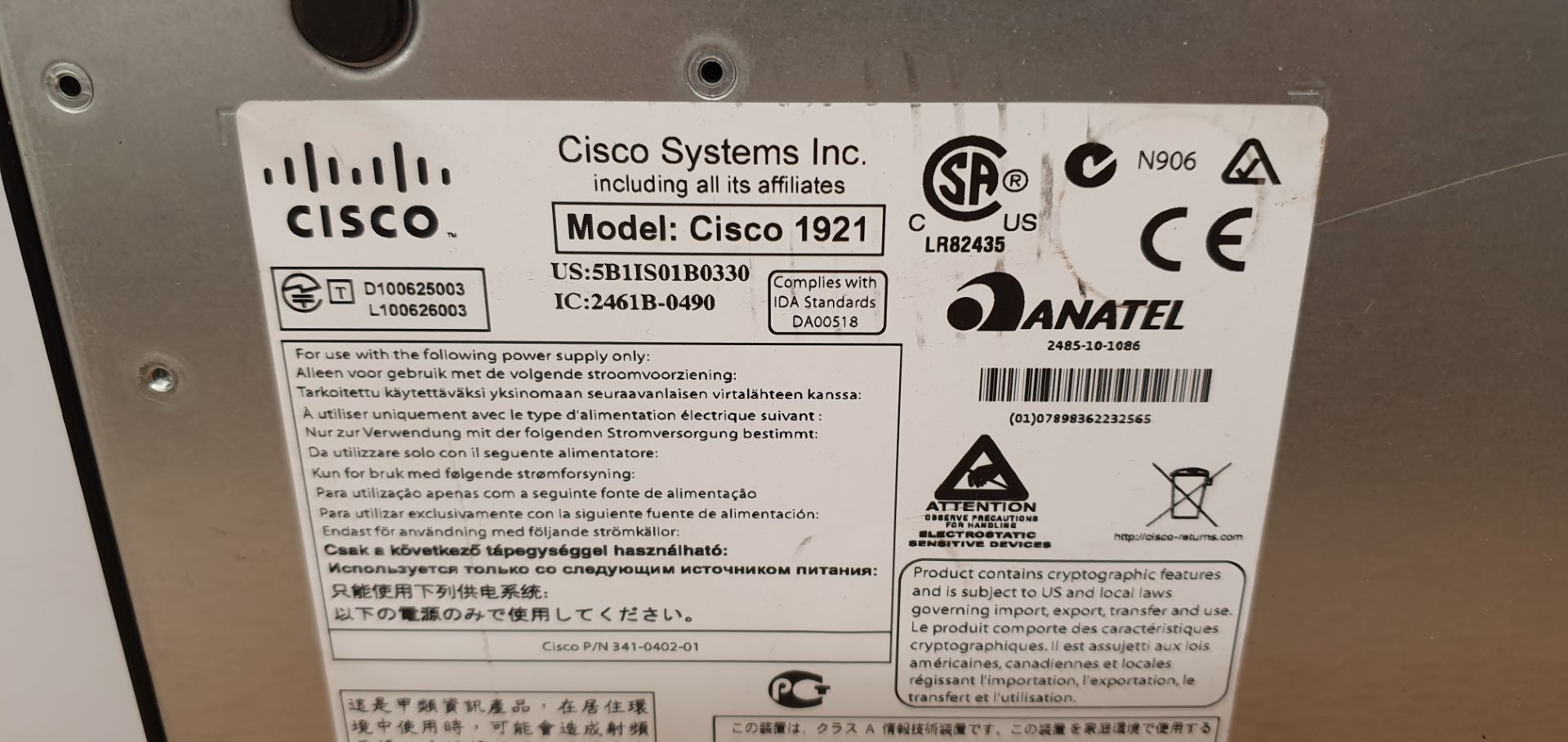 Cisco 1921 Integrated Services Router - Image 3 of 4