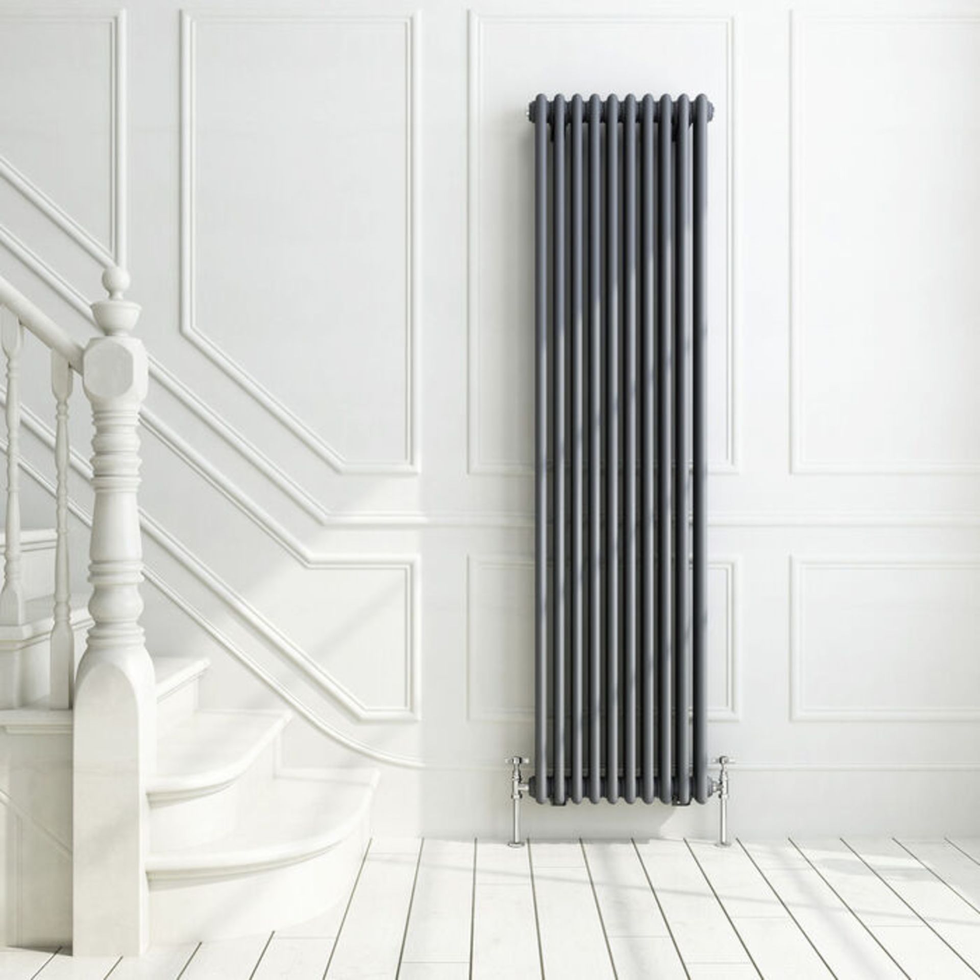 (Z21) 1800x468mm Anthracite Triple Panel Vertical Colosseum Traditional Radiator. RRP £589.99.... - Image 2 of 3