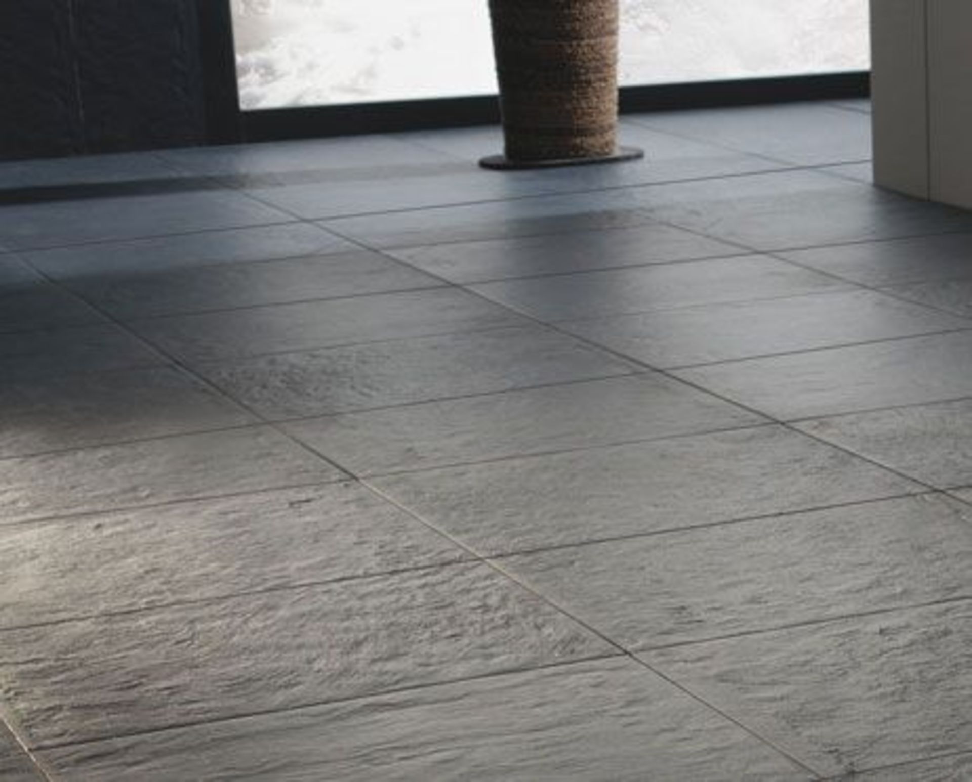 (Z5) 6.48M2 600x300mm Black Slate Floor and Wall Tiles. 9.5mm Width. Add contrast and depth to... - Image 2 of 2