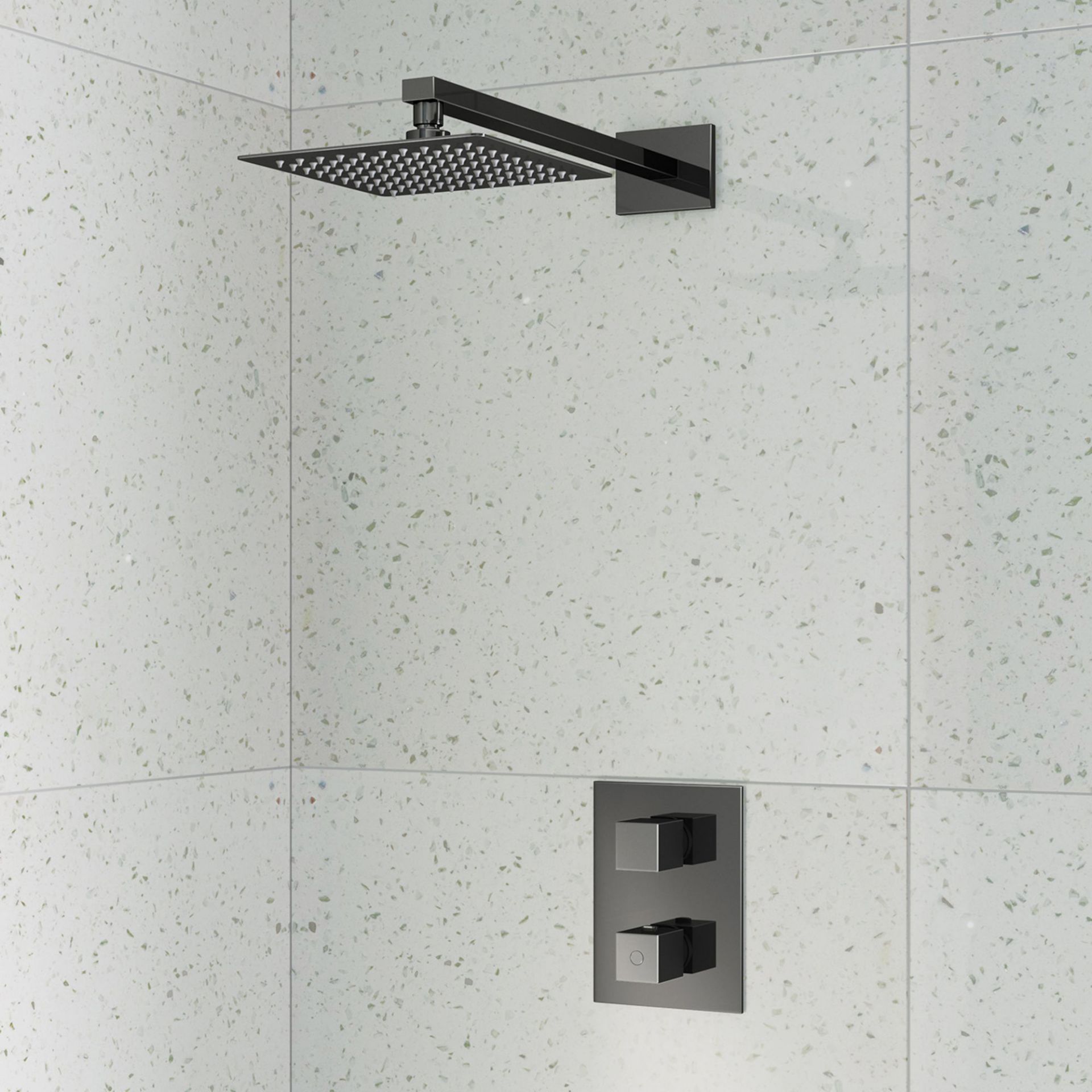 (Z9) Black Nickel Shower Head & Mixer Valve. RRP £399.99. Constructed from solid stainless ste... - Image 2 of 4