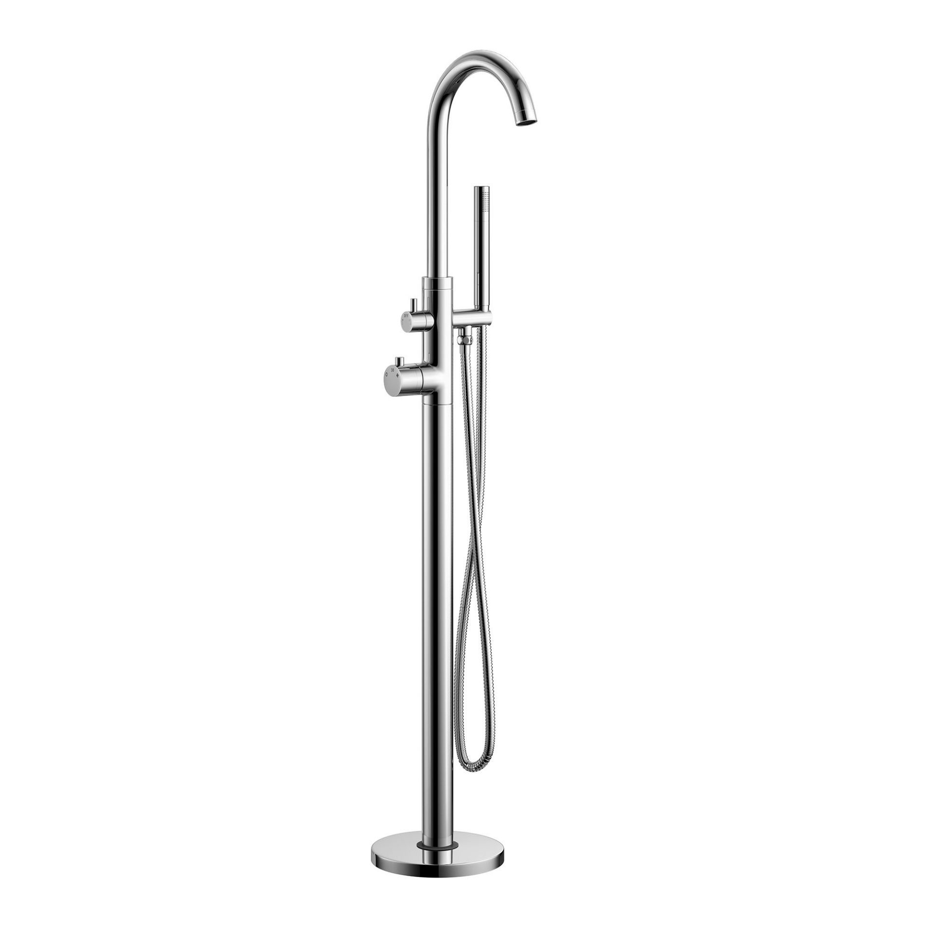 (TT8) Gladstone Freestanding Thermostatic Bath Mixer Tap with Handheld Shower Head. RRP £499.9... - Image 2 of 2
