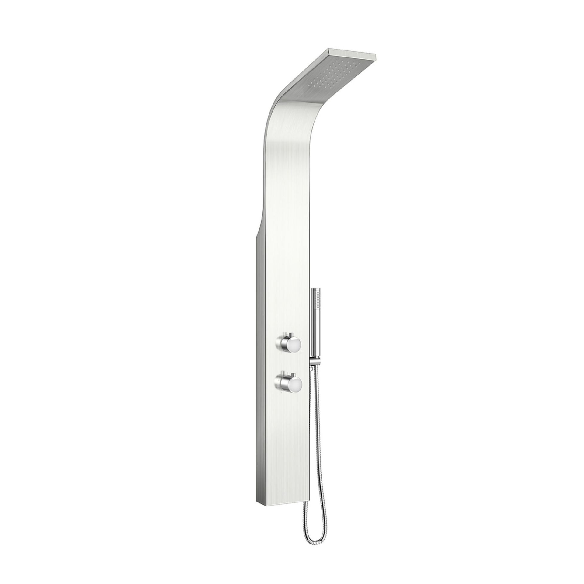 (TT2) Exposed Panel Brushed Steel Shower Tower & Handheld. Feel inspired with this contempora... - Image 4 of 4