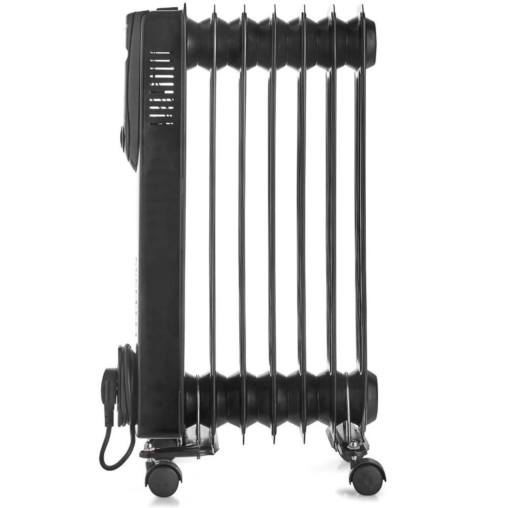 (DD71) 7 Fin 1500W Oil Filled Radiator - Black Powerful 1500W radiator with 7 oil-filled fins ... - Image 3 of 3