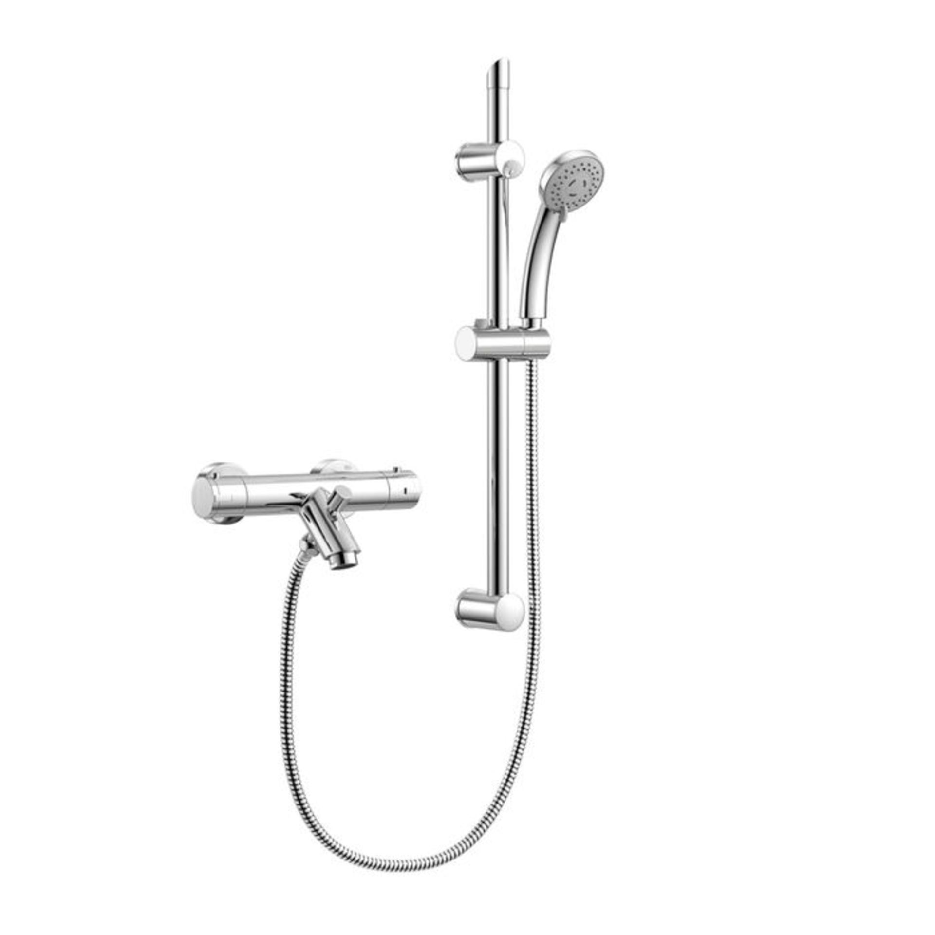 (TT164) Thermostatic Surface-mounted Bath tap + 3 Positions Shower set Chrome. RRP £382.99. ... - Image 3 of 3