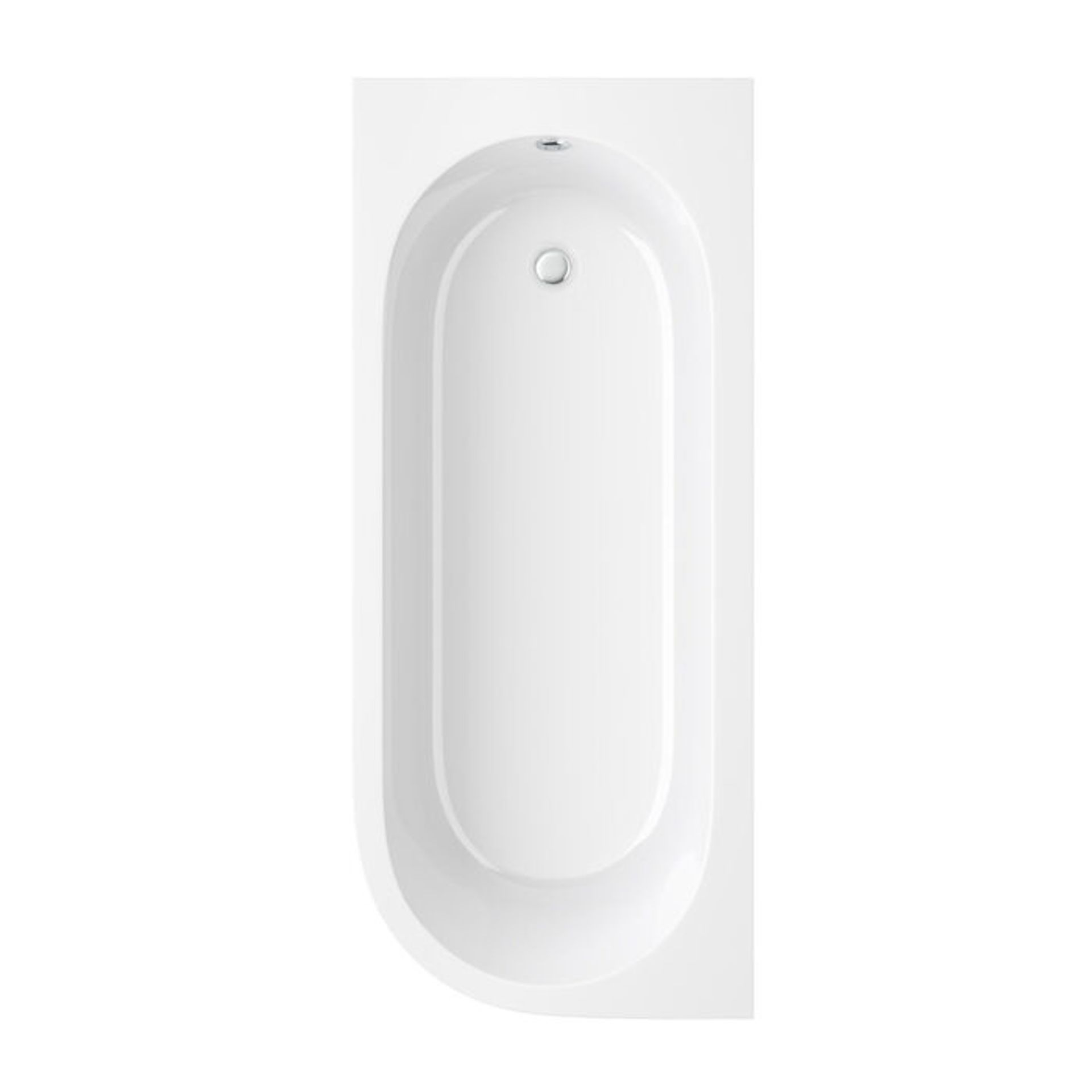 (AA35) 1700mm Denver Corner Back to Wall Bath- Left Hand. RRP £499.99. Double ended feature ... - Image 6 of 6