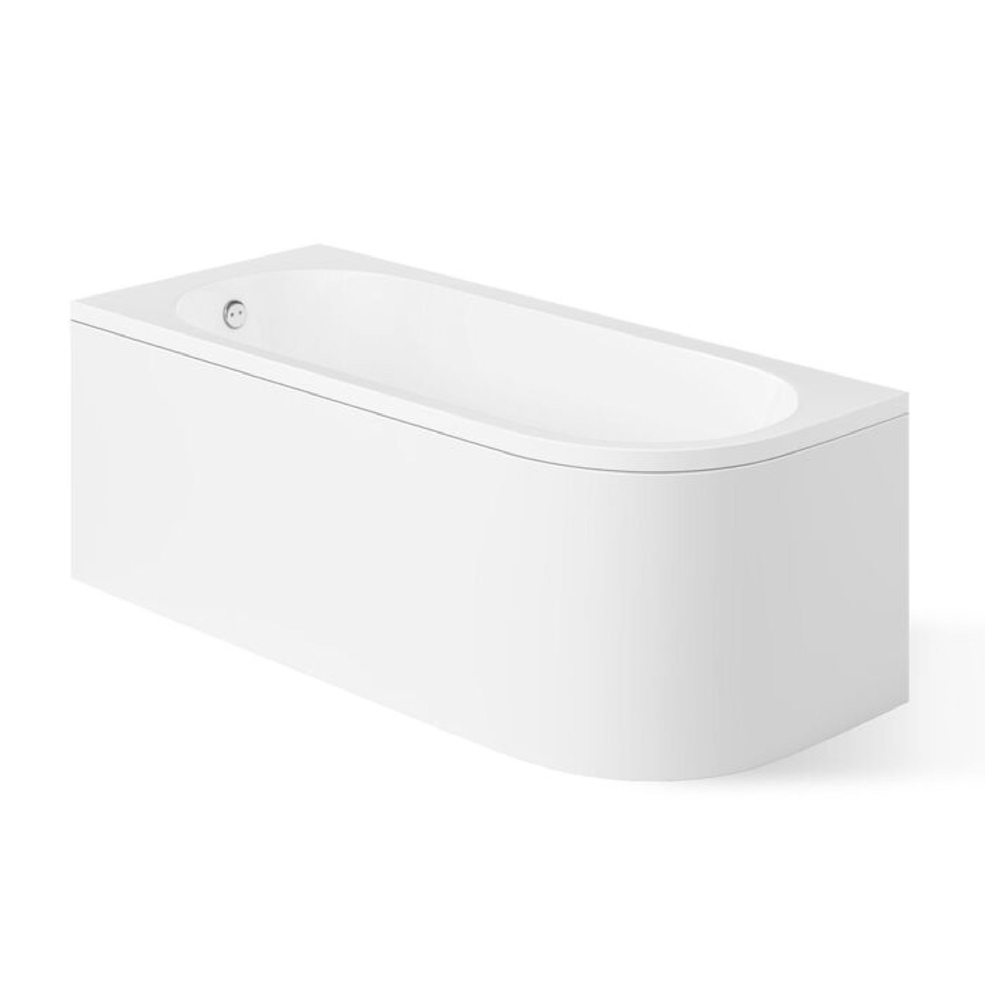 (AA35) 1700mm Denver Corner Back to Wall Bath- Left Hand. RRP £499.99. Double ended feature ... - Image 2 of 6