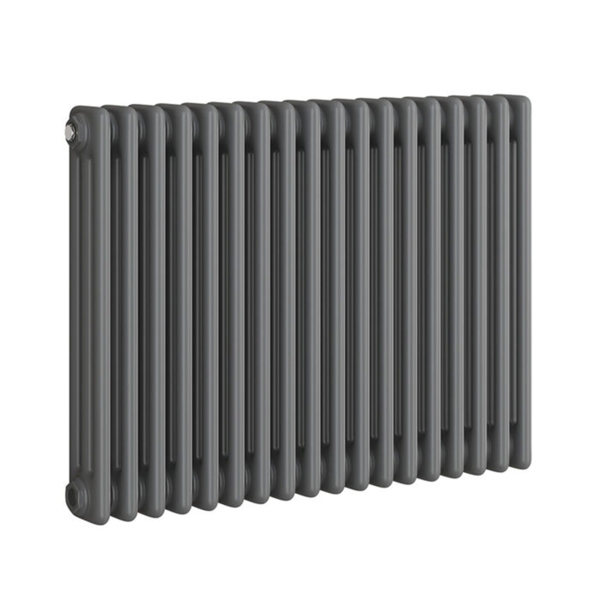 (AA21) 600x820mm Anthracite Triple Panel Horizontal Colosseum Traditional Radiator. RRP £399.9... - Image 3 of 3