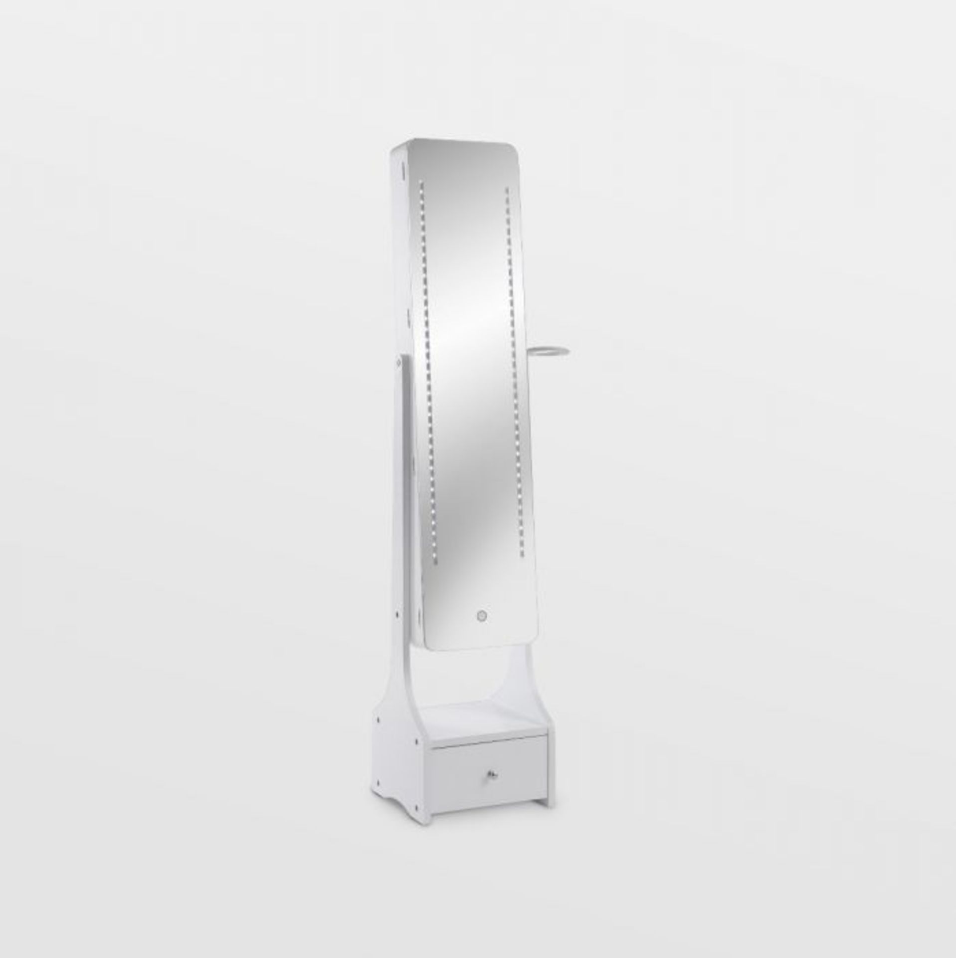 (CC5) White Illuminating LED Armoire Illuminating mirror with two LED panels and touchscreen d... - Image 2 of 6