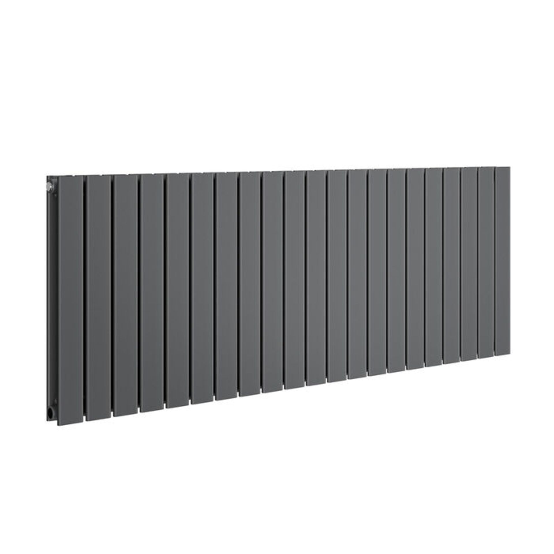 635x1380mm Anthracite Single Flat Panel Horizontal Radiator. RRP £514.99. Engineered under exc... - Image 2 of 3