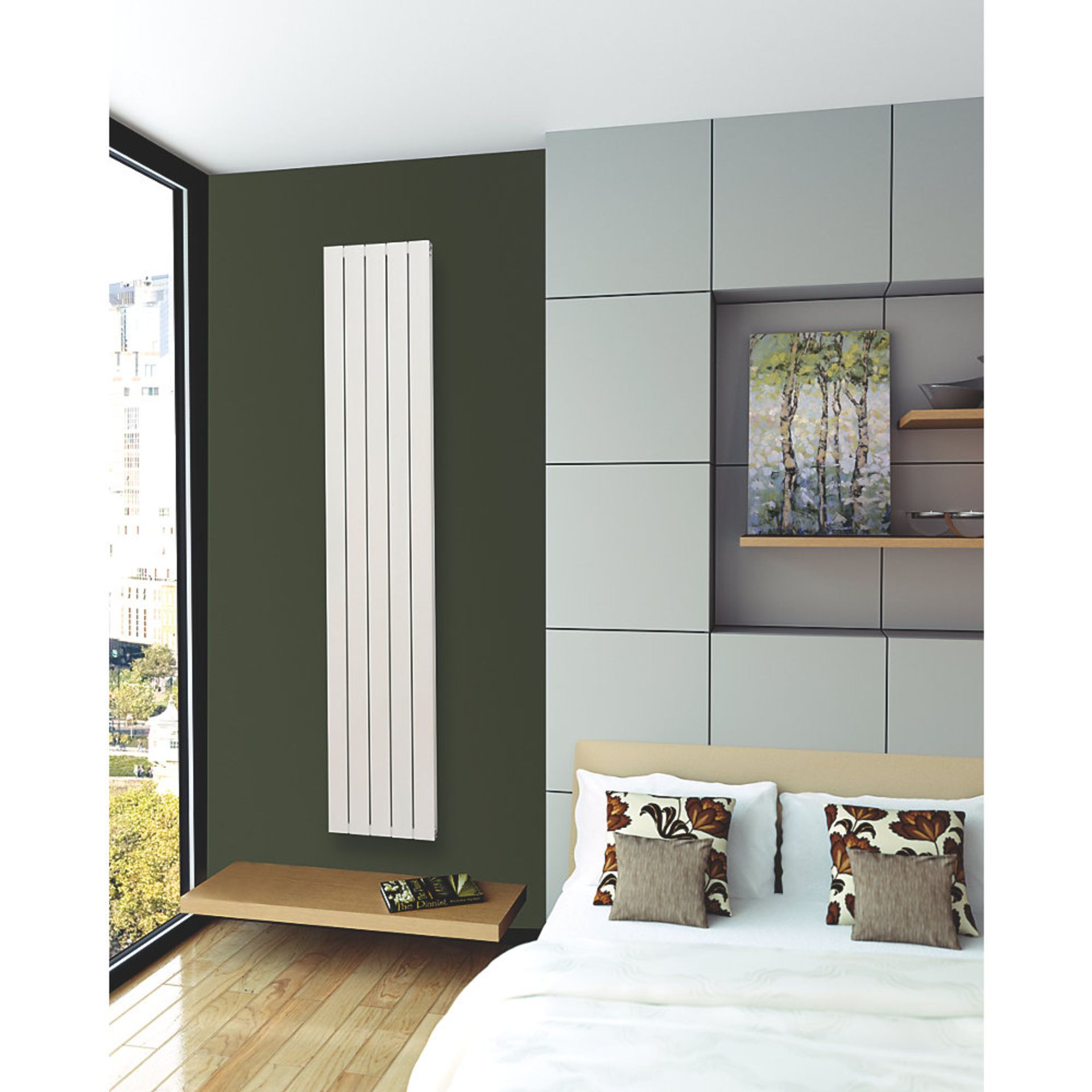 (NV109) 1600x640mm Designer Blaze Double Aluminium Radiator White. RRP £248.99. Elegant, hand-...