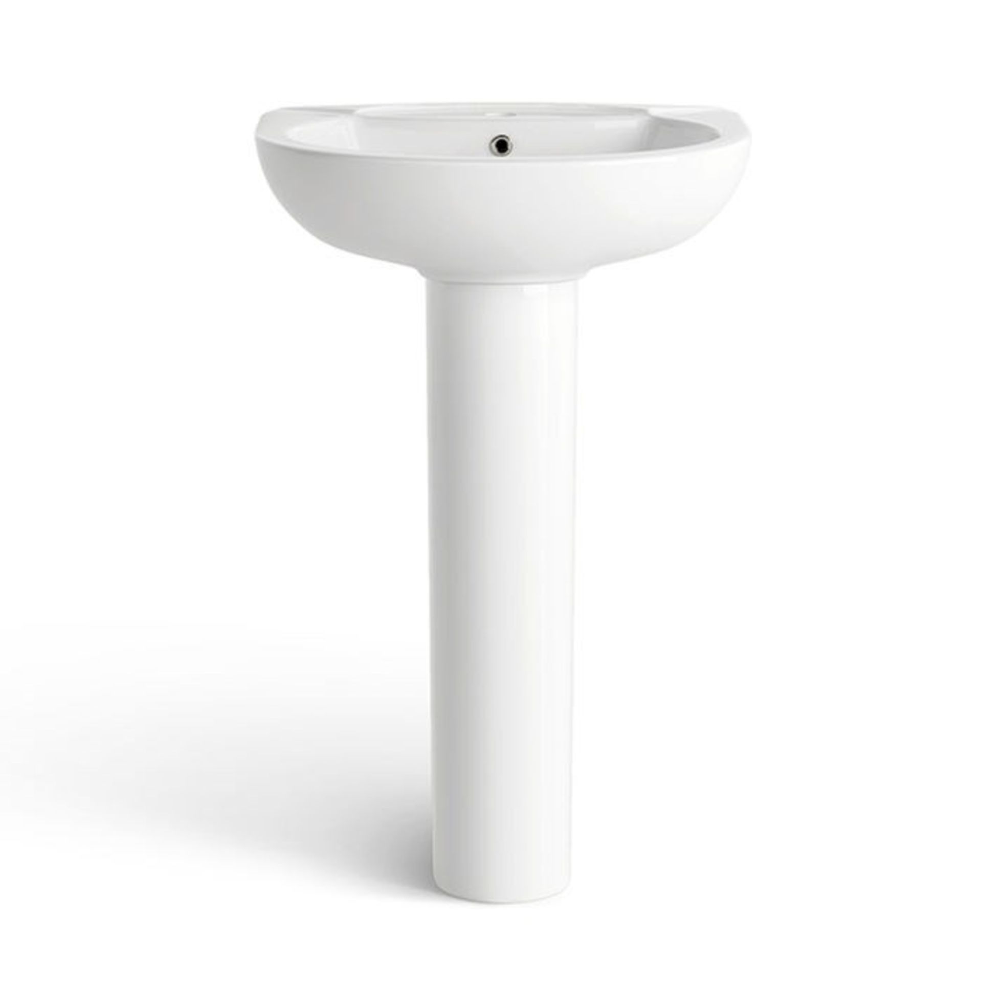 Quartz Sink & Pedestal - Single Tap Hole. Made from White Vitreous China and finished with a hi... - Image 2 of 2
