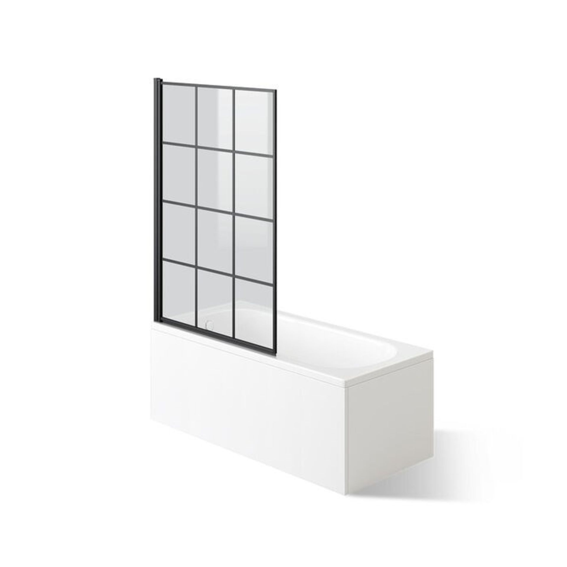 (QQ40) 1000mm Shoji Crittall Style Black Bath Screen.RRP £369.99.6mm EasyClean glass - Our gl... - Image 2 of 5