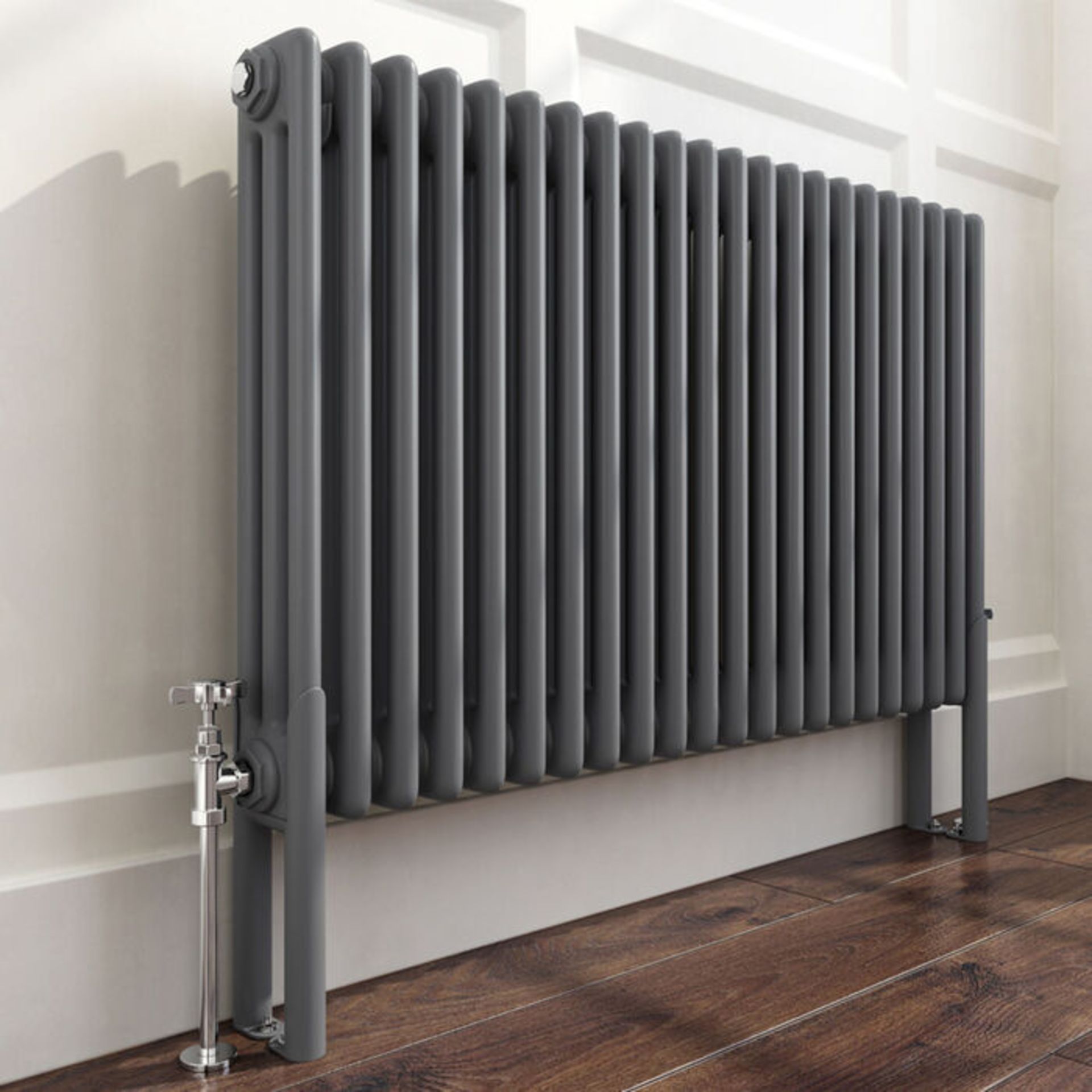 (QQ16) 600x1000mm Anthracite Triple Panel Horizontal Colosseum Traditional Radiator. RRP £536.... - Image 2 of 4