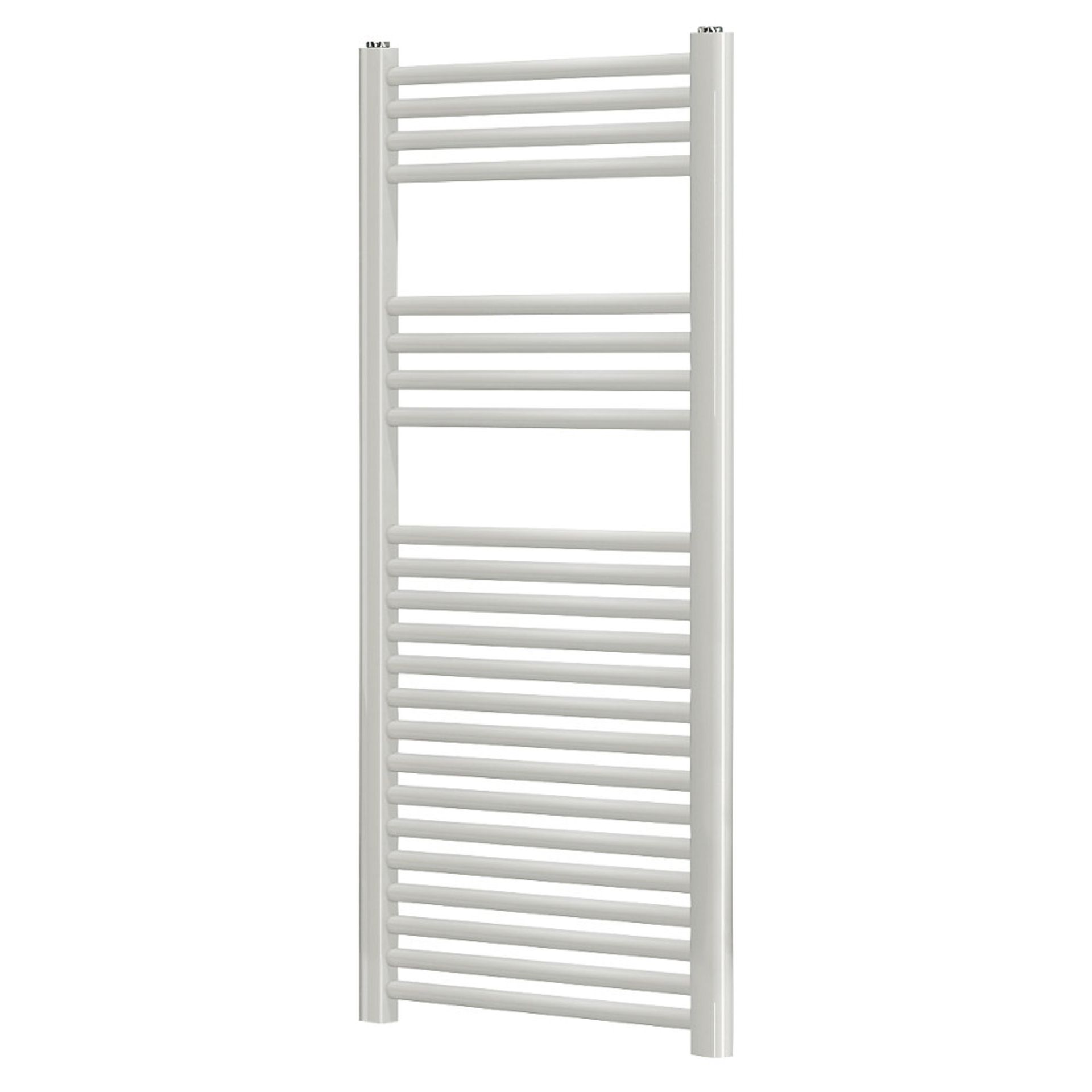 (MC128) 1200 X 450MM TOWEL RADIATOR WHITE. High quality steel construction with a powder-coated