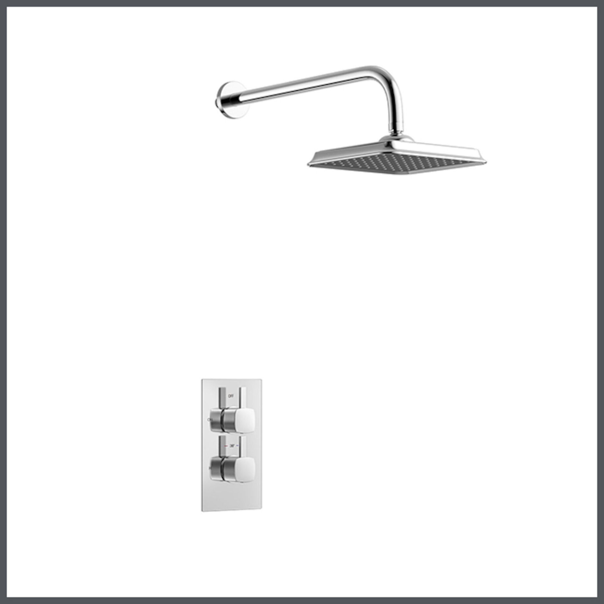 (TT201) Square Thermostatic Shower & Medium Head. Enjoy the minimalistic aesthetic of a conce... - Image 2 of 2