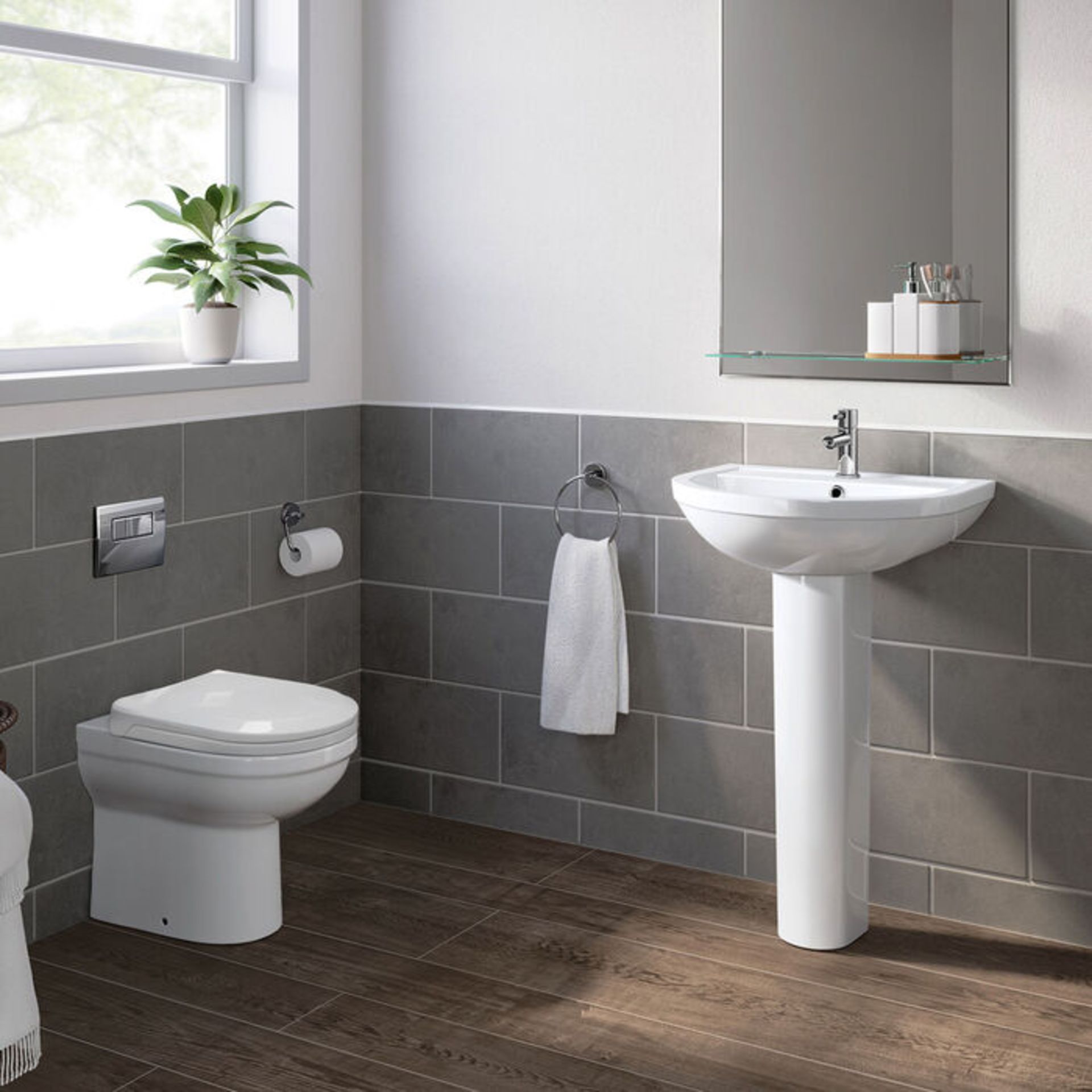 (JL63) Sabrosa II Back To Wall Toilet with Soft Close Seat Made from White Vitreous China and ... - Image 2 of 3