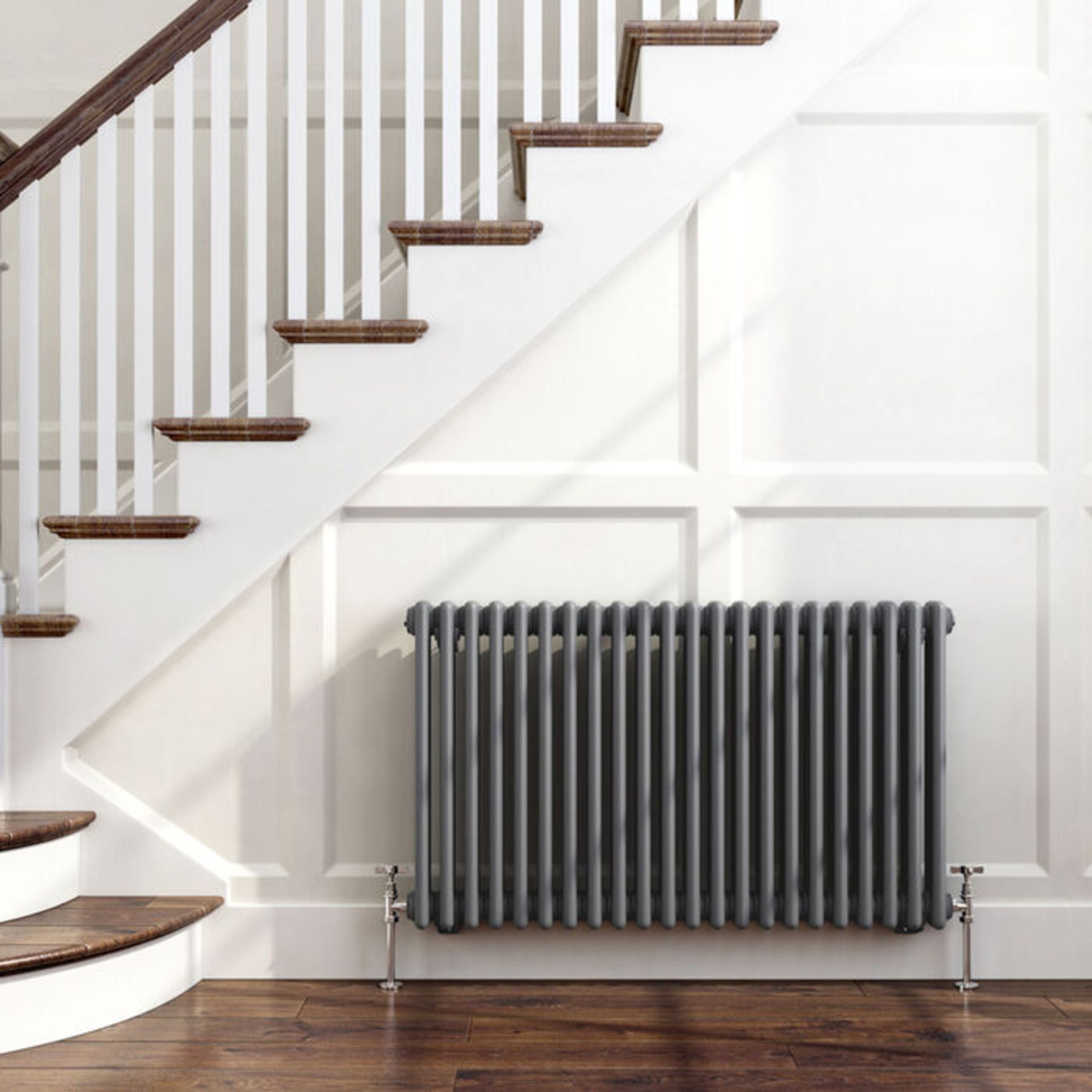 (JL20) 600x1440mm Anthacite Double Panel Horizontal Colosseum Traditional Radiator. RRP £562.... - Image 3 of 4