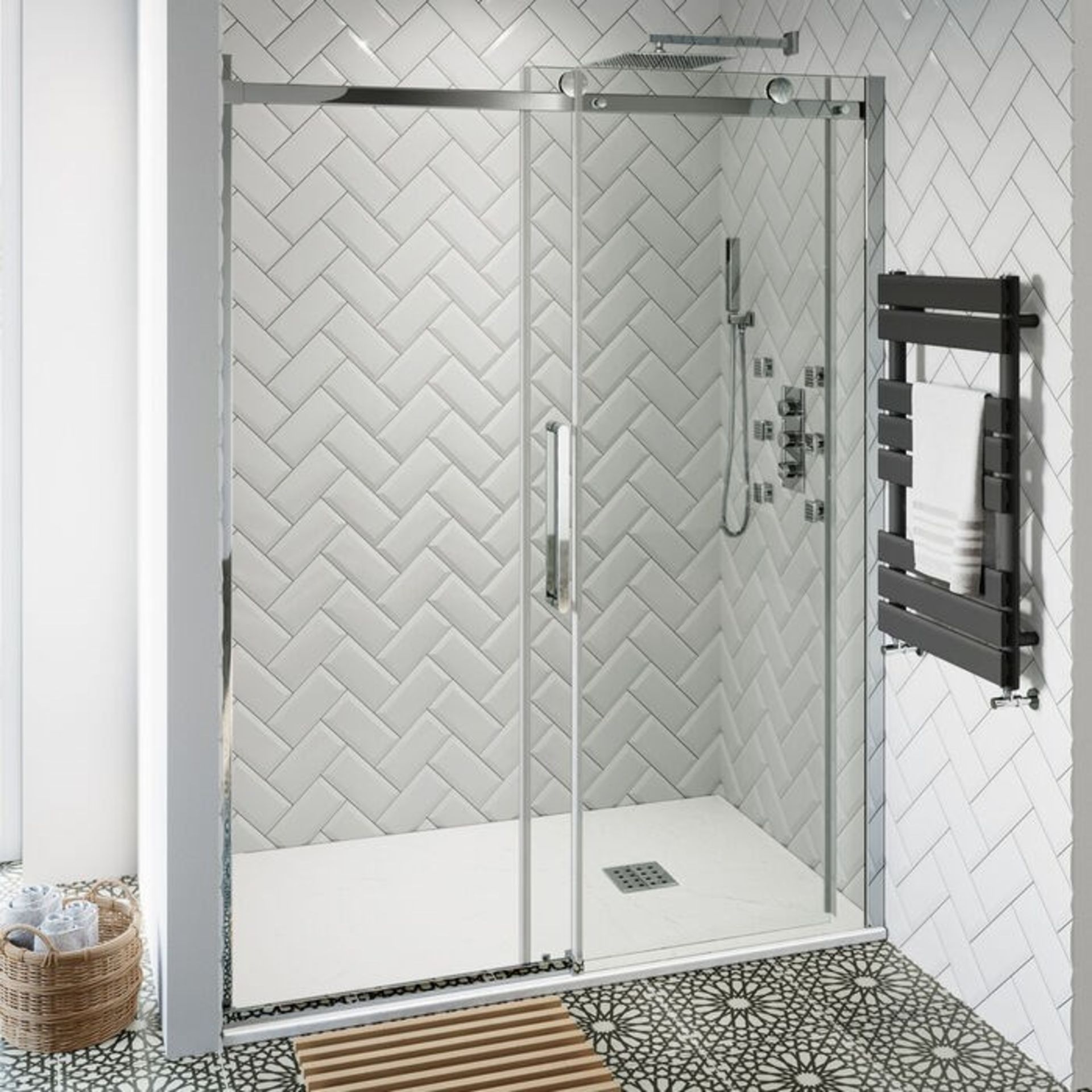 (CP7) 1500mm Premium Sliding Shower Door.RRP £539.99. 10mm British Standard EasyClean Satefy ... - Image 3 of 4