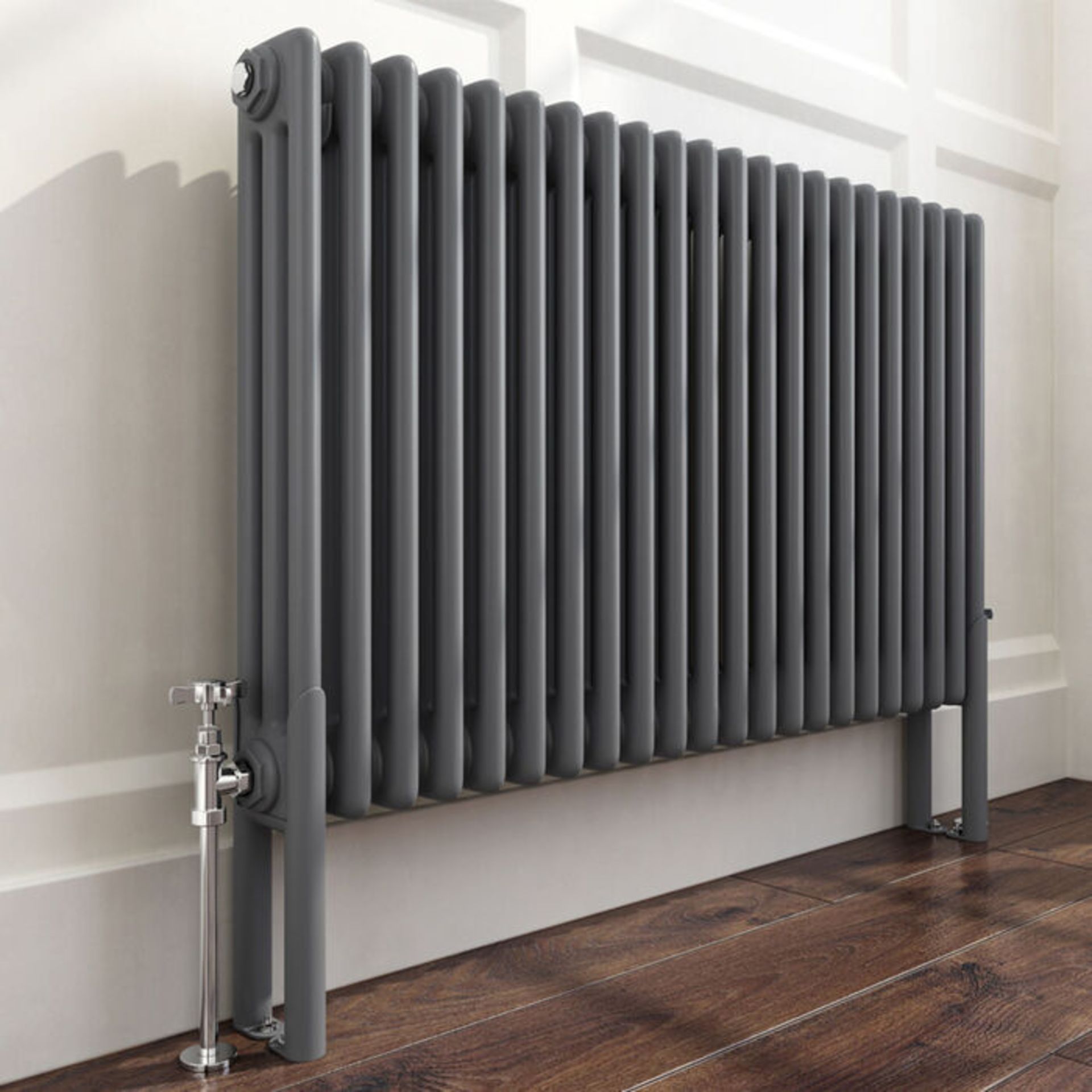 (JL20) 600x1440mm Anthacite Double Panel Horizontal Colosseum Traditional Radiator. RRP £562.... - Image 2 of 4