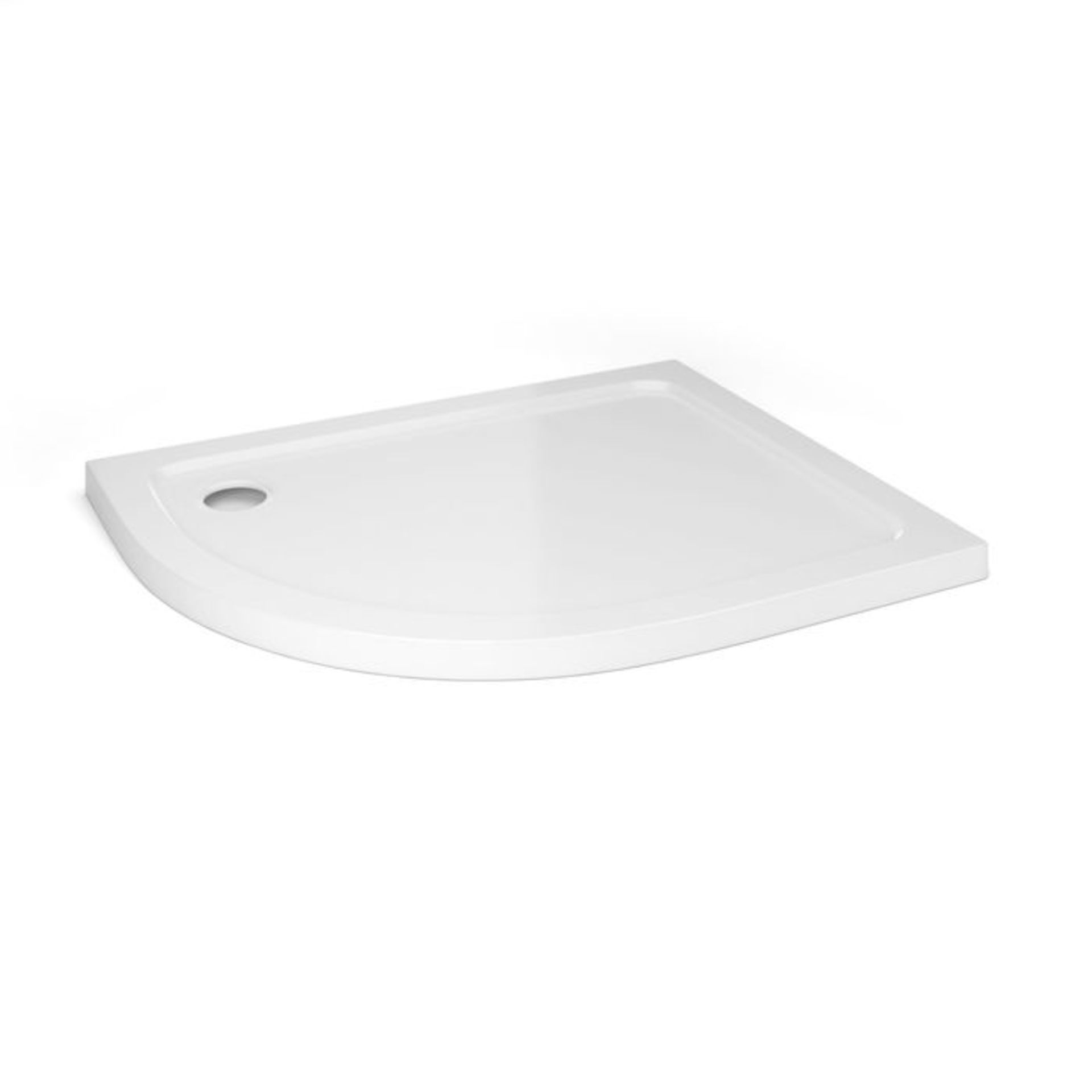 (A77) 1000x800mm Offset Quadrant Ultra Slim Stone Shower Tray - Left. RRP £204.99. Constructed... - Image 2 of 2