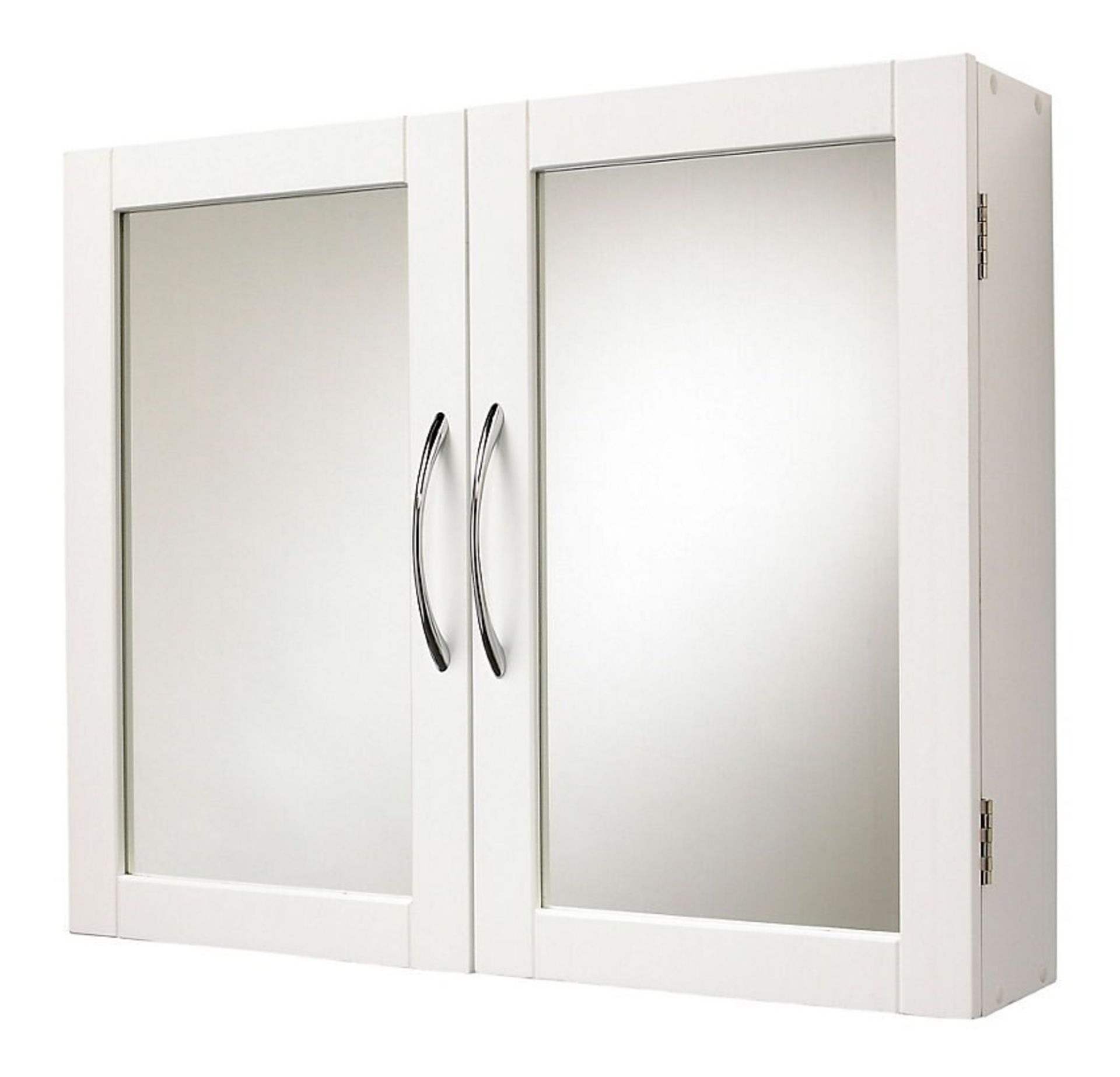(JL31) Lenna Double door White Mirror cabinet. Made from responsibly sourced, Forest Friendly ...