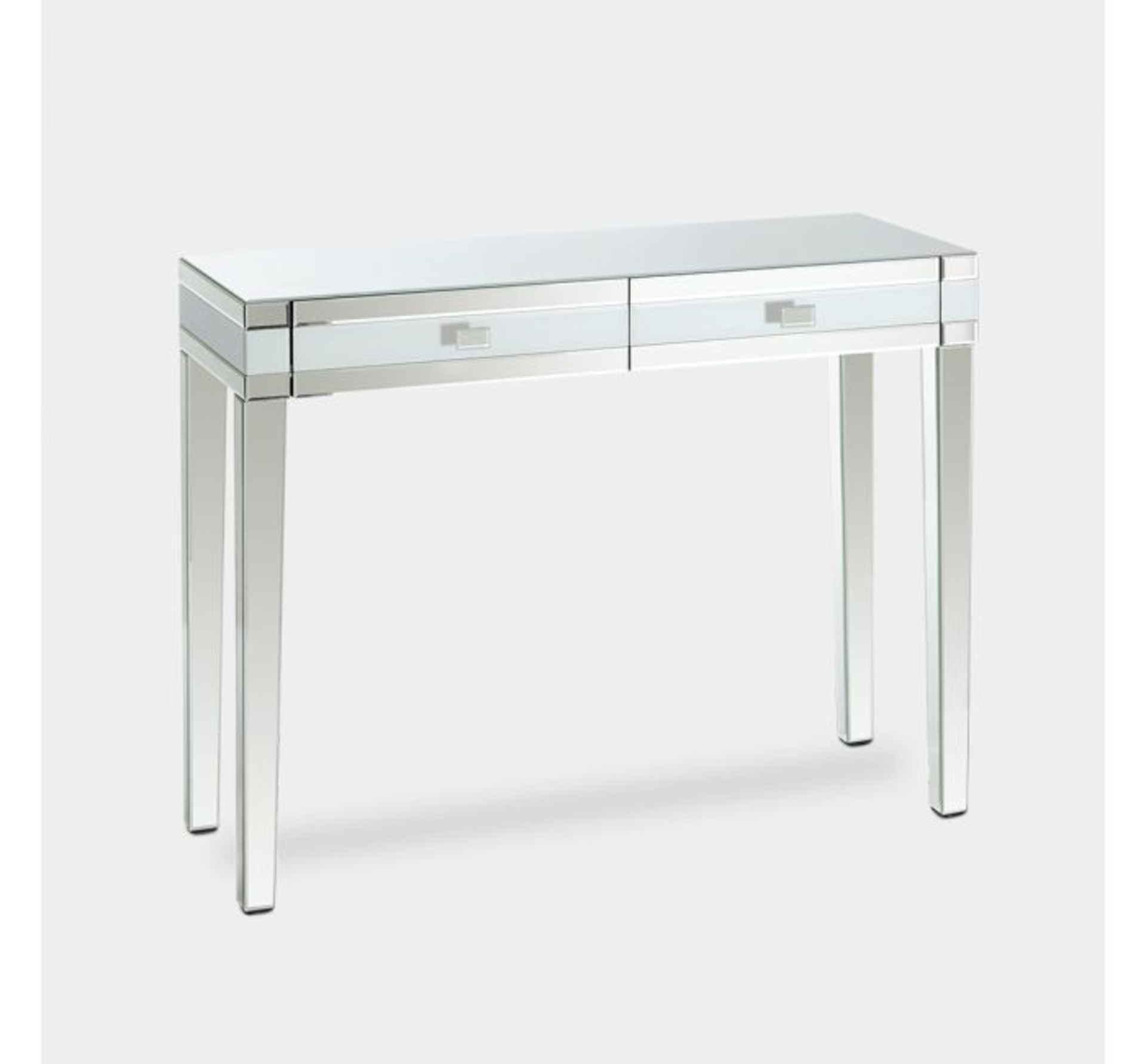 (JL12) White Mirrored Dressing Table Gorgeous mirrored effect reflects light beautifully and a... - Image 2 of 2