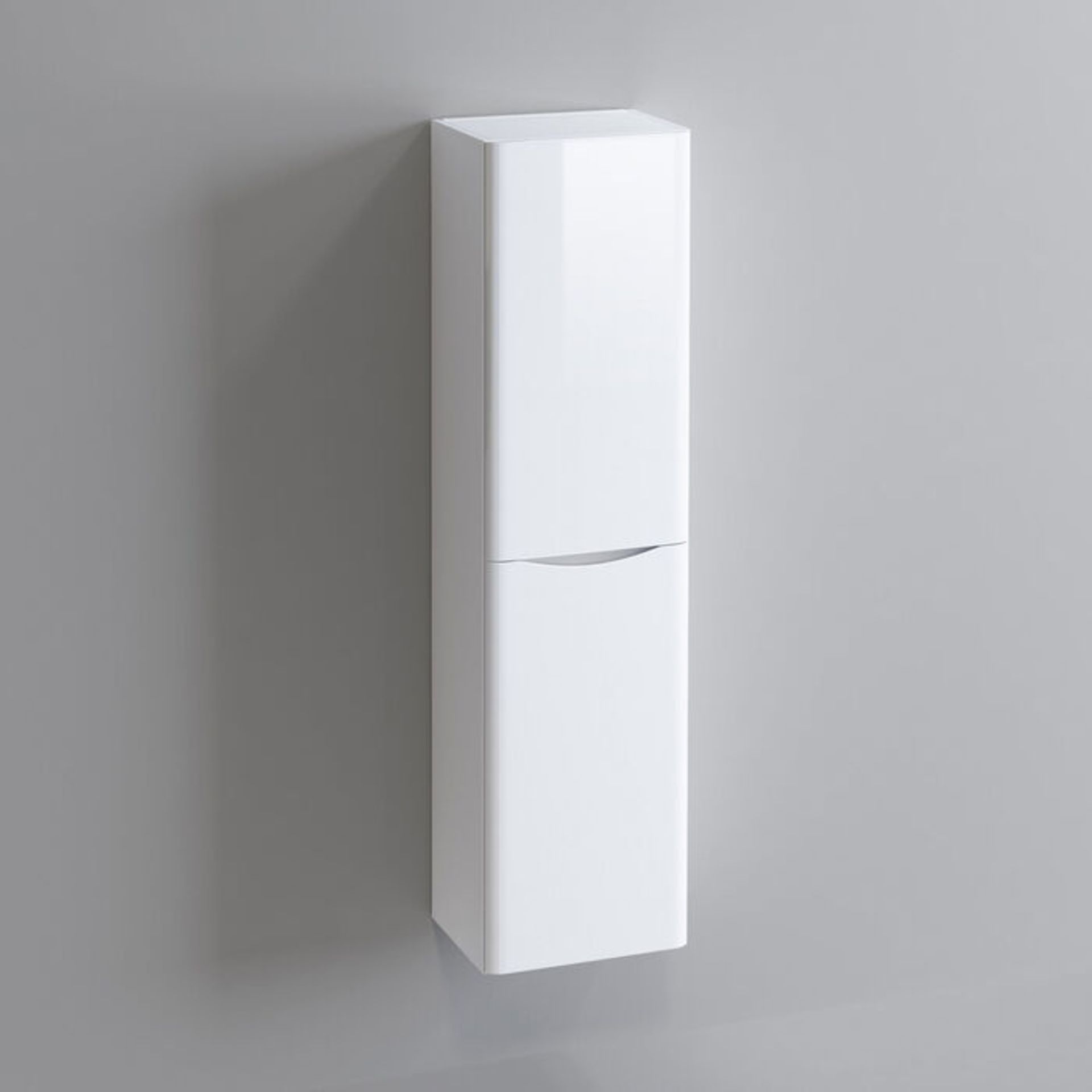 (JL128) 1400mm Hanging bathroom cabinet Austin Left-turning White High-gloss. RRP £399.99. S... - Image 4 of 4