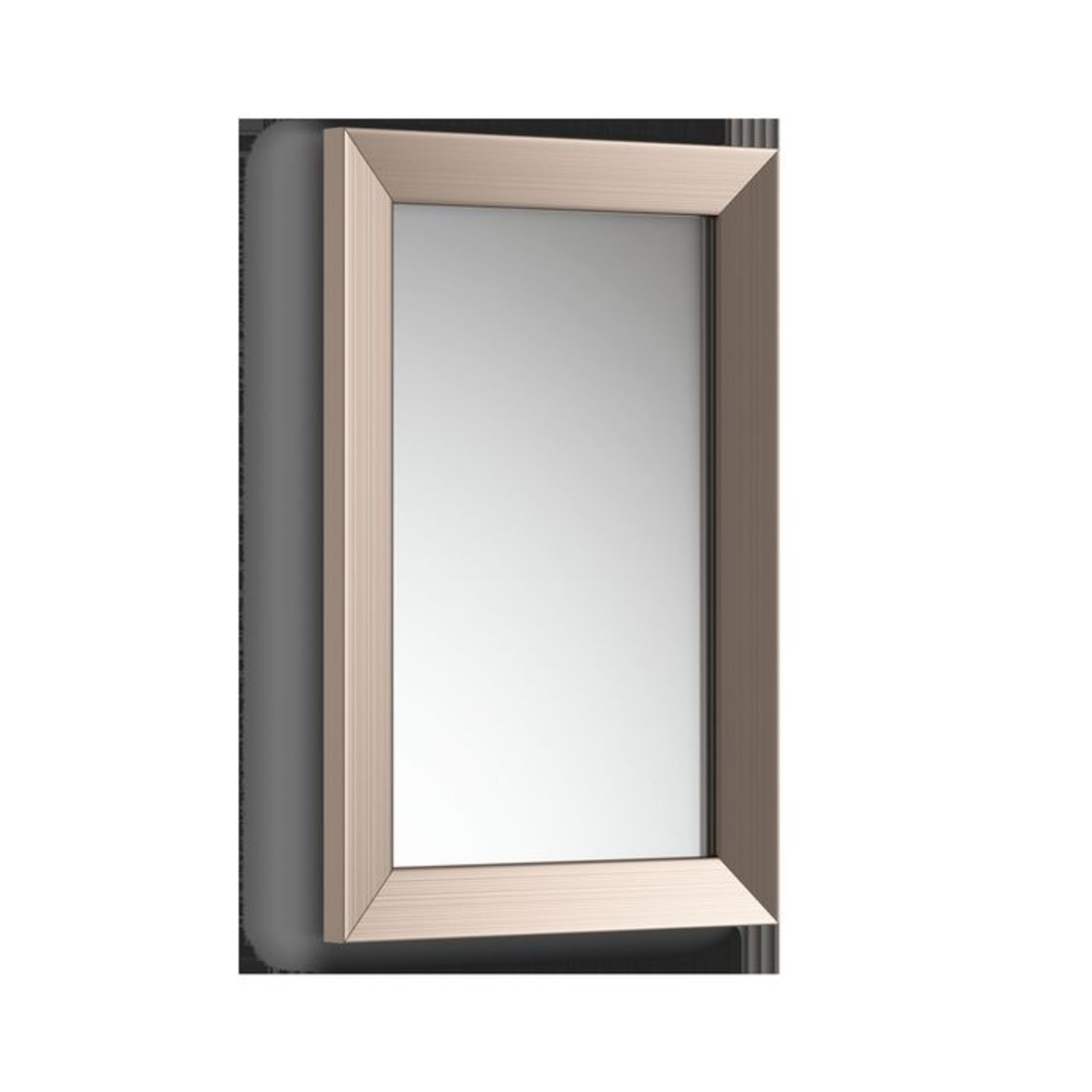 (QP34) 300x450mm Clover Metallic Nickel Framed Mirror. Made from eco friendly recycled plasti... ( - Image 3 of 3