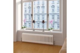 (QP84) 600x1042mm White Double Panel Horizontal Colosseum Traditional Radiator. RRP £548.99. M... (