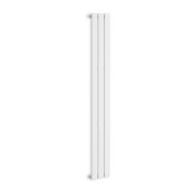 (MC97) 1600x228mm White Panel Vertical Radiator. RRP £209.00. Made from low carbon steel with a high