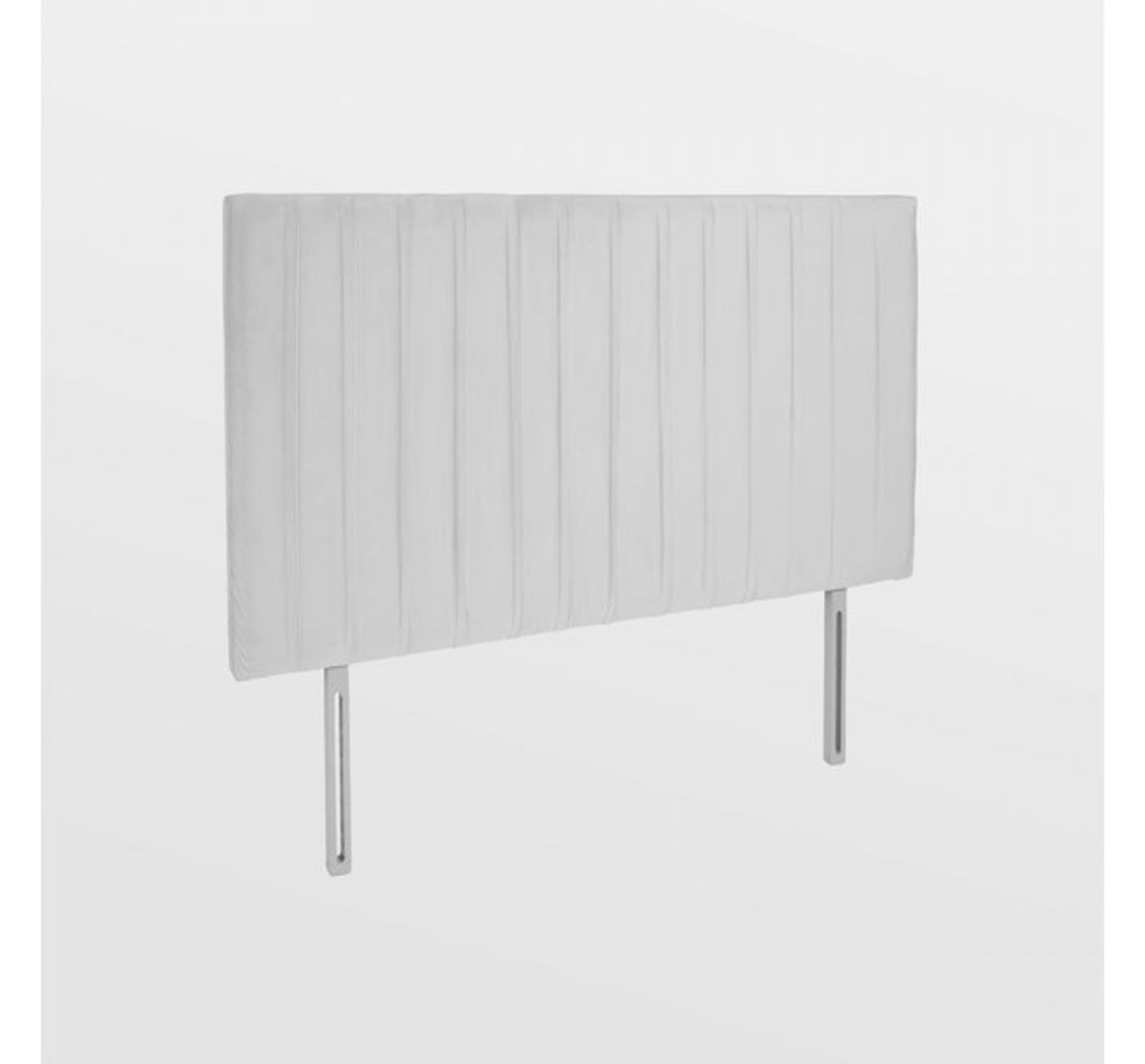 (QP31) Grey Velvet Double Headboard In a modern grey velvet with ruched detailing, it adds a t... ( - Image 2 of 3