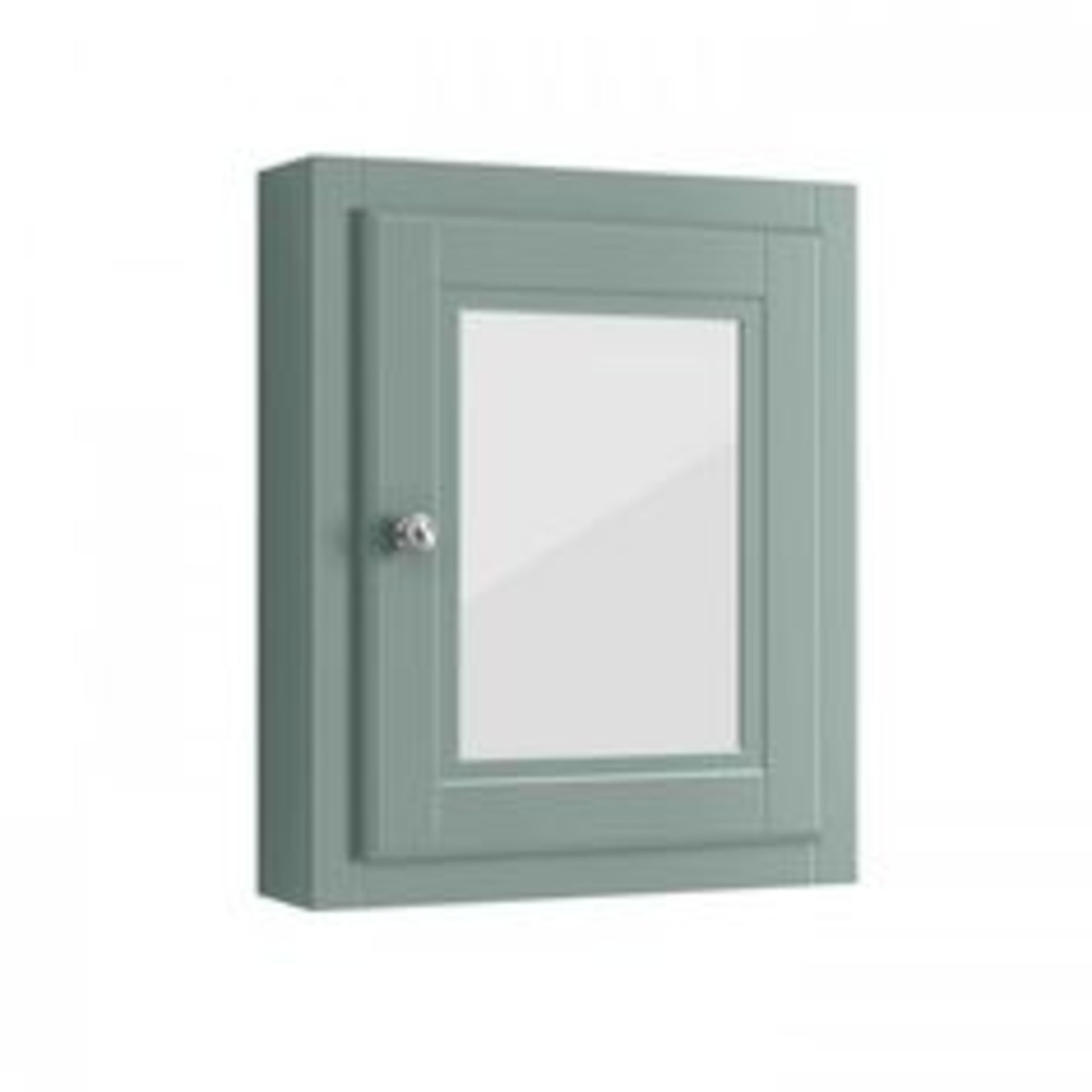 (RK174) Cambridge Single Door Mirror Cabinet _ Marine Mist. RRP £290.00. Traditional - Image 2 of 3