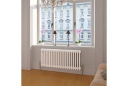 (QP133) 600x1226mm White Triple Panel Horizontal Colosseum Traditional Radiator..Made from