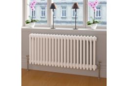 (QP134) 600x812mm White Triple Panel Horizontal Colosseum Traditional Radiator. Made from low
