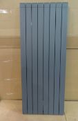 (QP96) 1600x604mm Anthracite Aluminium Double Flat Panel Vertical Radiator. RRP £519.99. Our... (