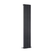 (NV138) 1800x368mm Kensal Vertical Hot water radiator Grey. The Kensal designer radiator brings...