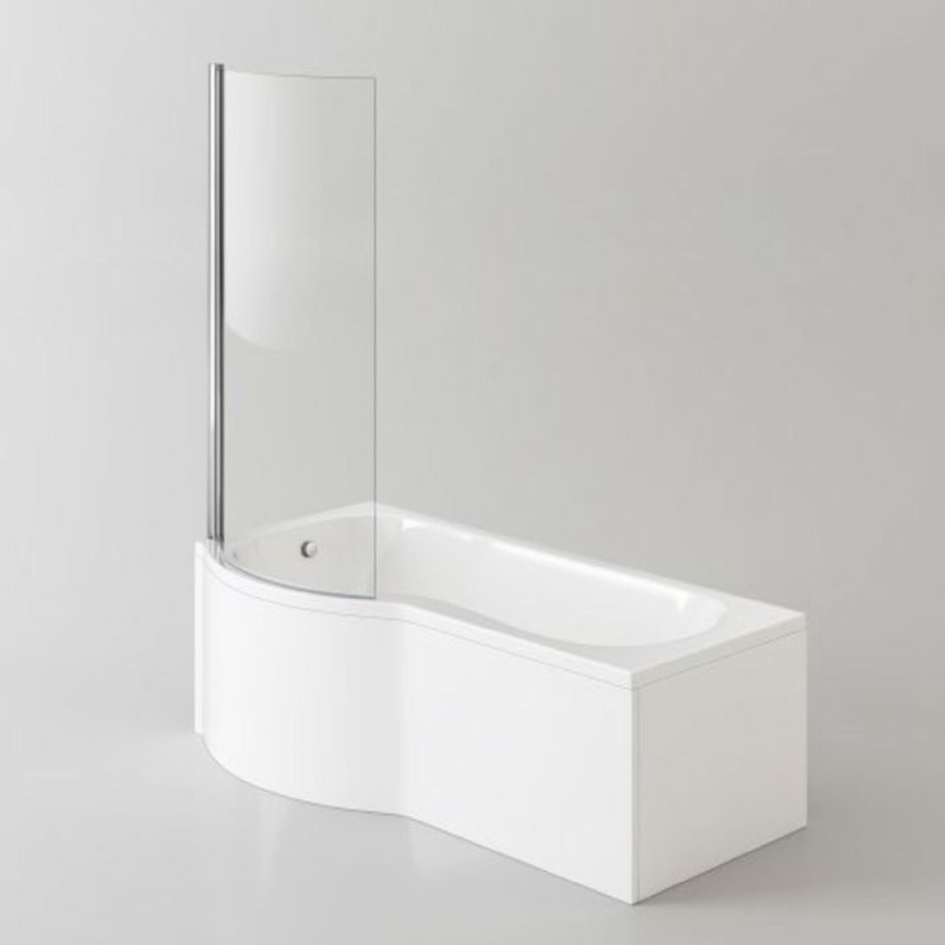 (ZL5) 1700x850mm - Left Hand P-Shaped Bath with Screen & Front Panel (Excludes End Panel). Id... ( - Image 2 of 5