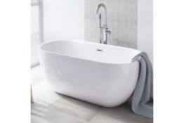 1500x720mm May Freestanding Bath. Manufactured from high quality gloss acrylic for a luxurious...