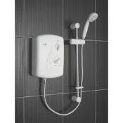 (QP149) TRITON ENRICH WHITE 8.5KW MANUAL ELECTRIC SHOWER. A great value unit that is easy to