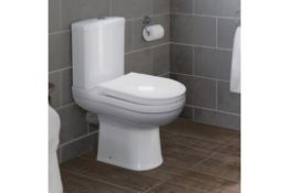 Sabrosa II Close Coupled Toilet & Cistern with Soft Close Seat Made from White Vitreous China a...