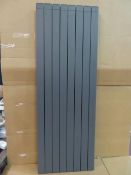 (QP92) 1800x600 Anthracite Aluminium Double Flat Panel Vertical Radiator. RRP £529.99. Our en... (