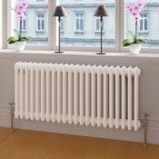 (QP51) 600x1410mm White Double Panel Horizontal Colosseum Traditional Radiator. RRP £580.99. M... (