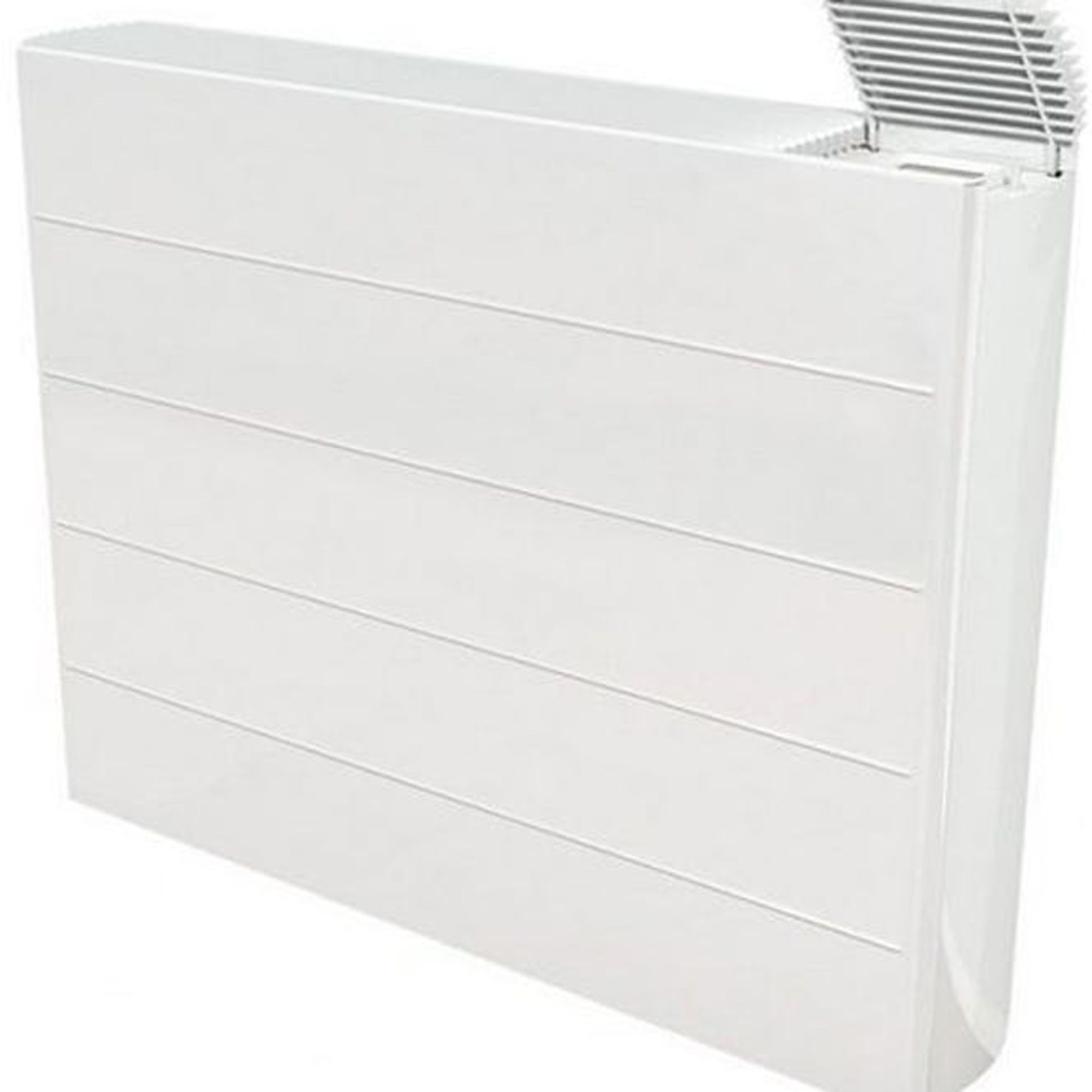 (QP6) Myson iVector IV1402PBC MKII - 600 x 1200mm - 2 Pipe Fan Convector Heater - White. RRP £... (