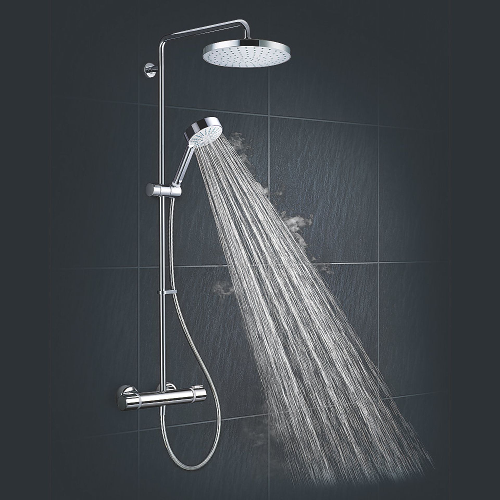 (QP13) Mira Atom ERD RRP £409.00. SUITABLE FOR ALL SYSTEMS. Two showerheads combine to deliver... ( - Image 2 of 3