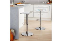 2 x White & Chrome effect Bar stool (H)850mm (W)415mm, Pack of 2.Bar Stools are a great way to ... 2