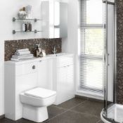 (QP66) Ardenno Gloss White Toilet unit. Clean, crisp and versatile, our Ardenno gloss white