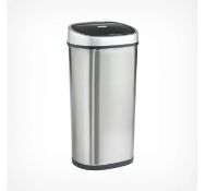 (QP193) 50L Sensor Bin - Stainless Steel Innovative, hygienic and convenient! LED Infrared Sen... (