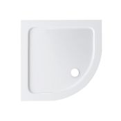 (A46) 900x900mm Quadrant Ultra Slim Stone Shower Tray. RRP £244.99. Low profile ultra slim des...