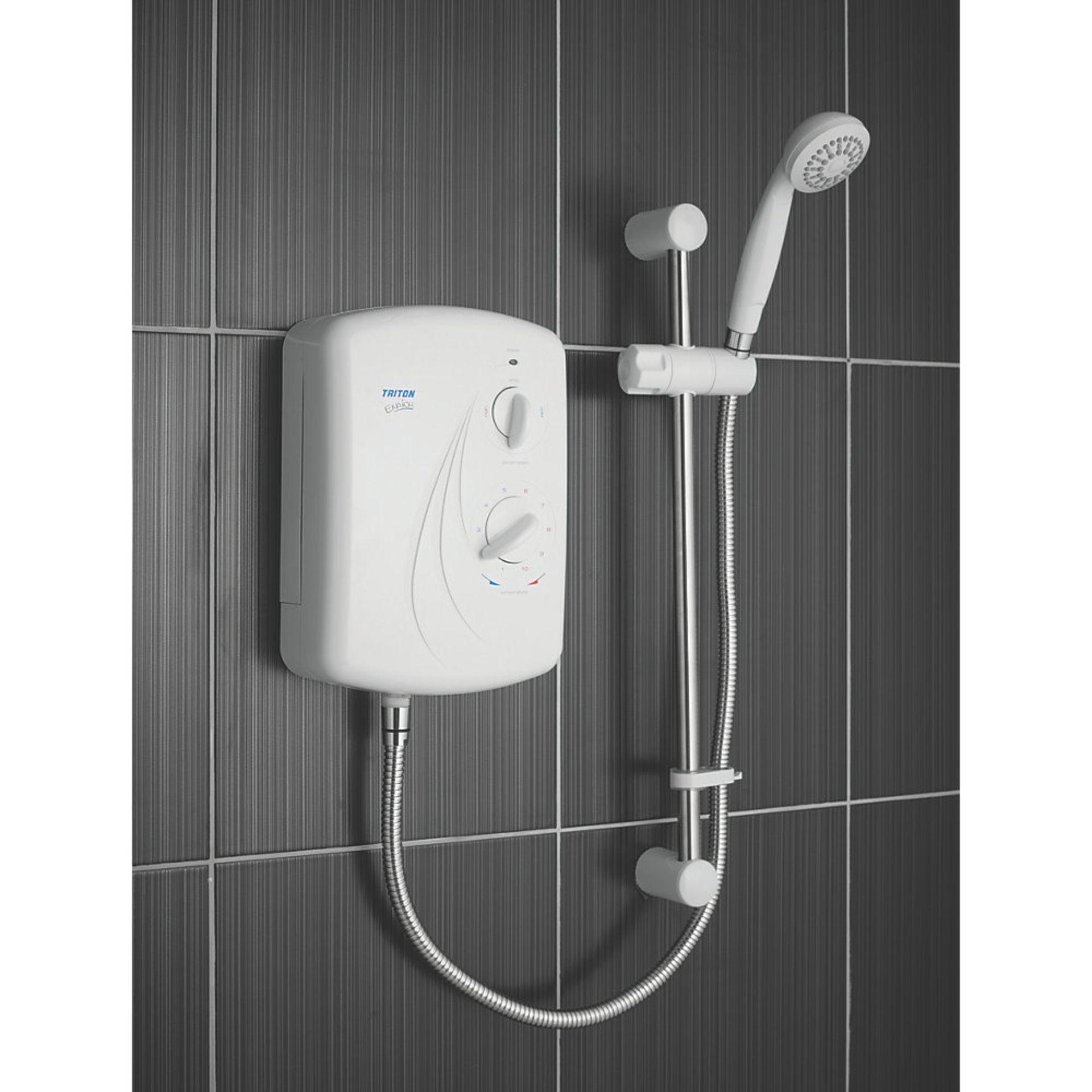 (QP108) TRITON ENRICH WHITE 9.5KW MANUAL ELECTRIC SHOWER. A great value unit that is easy to ... (