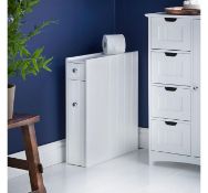 (QP154) Colonial Slimline Storage Unit MDF with chrome handles Water resistant & easy to clea... (